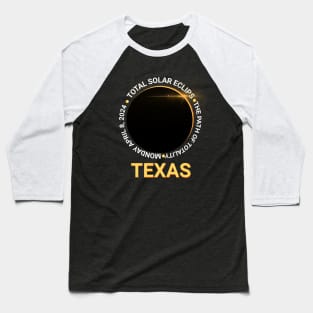 TEXAS Total Solar Eclipse 2024 Baseball T-Shirt